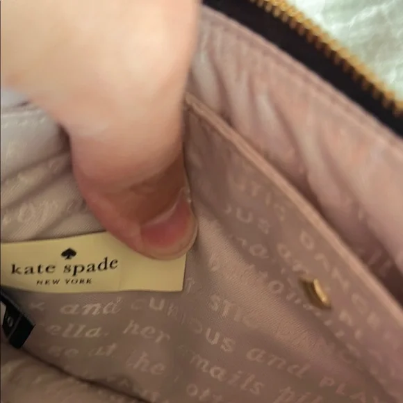 EUC Kate Spade Black and Pink Floral Clutch Wristlet - Picture 5 of 5